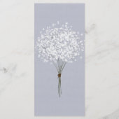 Simple Floral Bouguet Wedding Menu (Achterkant)