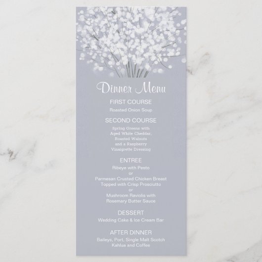 Simple Floral Bouguet Wedding Menu (Voorkant)