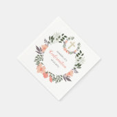 Simple Floral Confirmation Party Servet (Hoek)