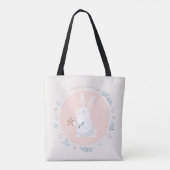 Simple Floral Easter Bunny | Canvas tas (Achterkant)