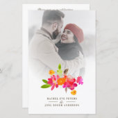 Simple Floral Garland Romantic Photo Wedding (Voorkant / Achterkant)