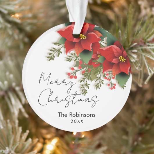 Simple Floral Joyeux Noël Poinsettia (Arbre)