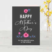 Simple Floral Moederdag Greeting Kaart (Gele Bloem)