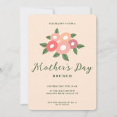 Simple Floral Mothers Day Brunch Invitation (Devant)