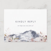 Simple Floral Mountain Chanson Demande Carte posta (Devant)