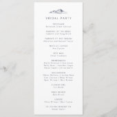 Simple Floral Mountain Wedding Programme Programma (Achterkant)