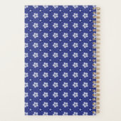 simple floral solide bleu motif rétro petit flowe (Dos)