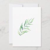 Simple Floralité de Verdure Eucalyptus Faire-Part (Dos)