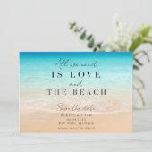 Simple Florida Beach Wedding Save The Date (Staand voorkant)
