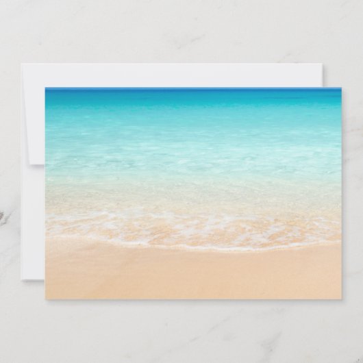 Simple Florida Beach Wedding Save The Date (Achterkant)