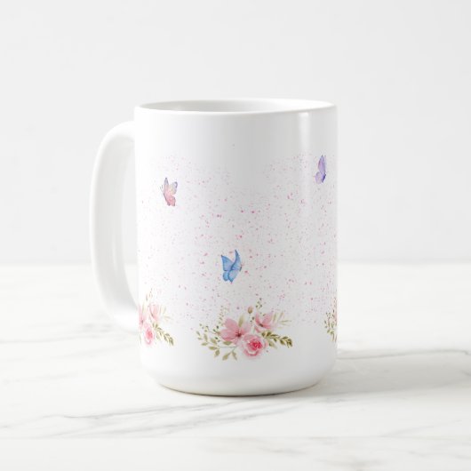 Simple Flower Design Mug (Devant gauche)