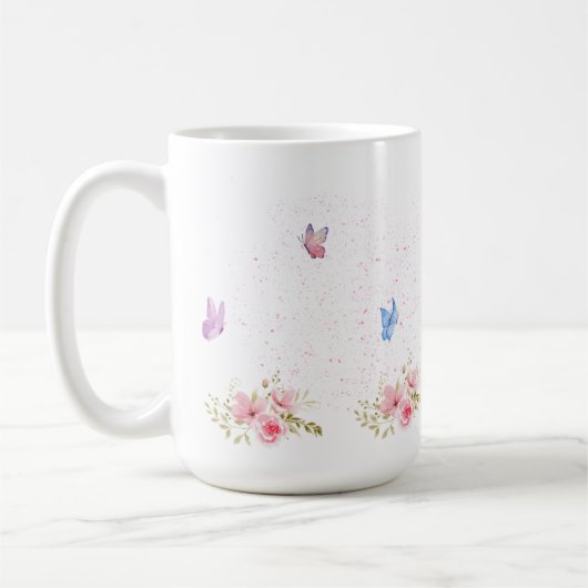 Simple Flower Design Mug (Gauche)