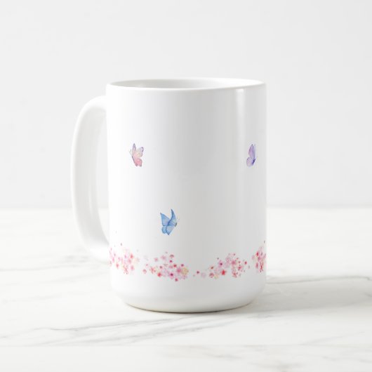 Simple Flower Design Mug (Devant gauche)