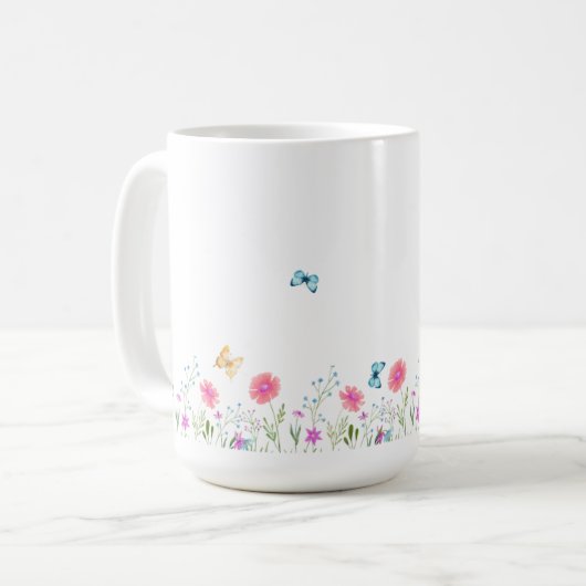 Simple Flower Design Mug (Devant gauche)