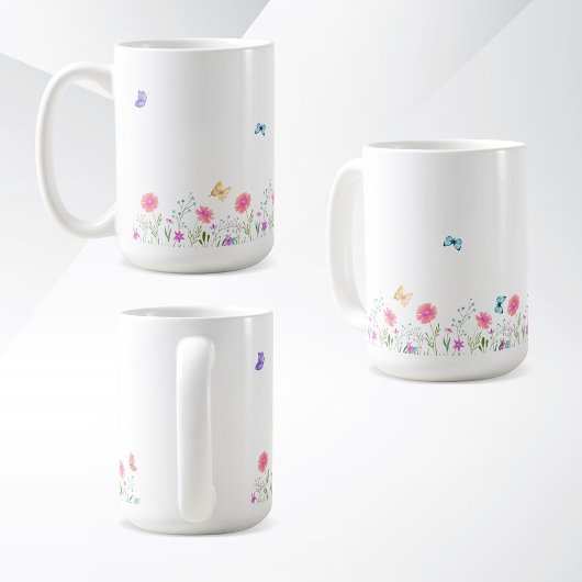 Simple Flower Design Mug