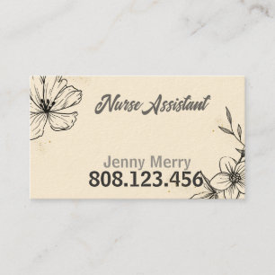 Simple Flower Medical Business Card template Visitekaartje