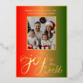 Simple Foil Carte de Noël Modèle Photos Moderne (Recto)