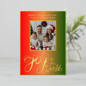 Simple Foil Carte de Noël Modèle Photos Moderne (Debout devant)