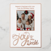 Simple Foil Carte de Noël Modèle Photos Moderne (Recto)