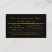 Simple Foil Effect Graduation Party Invitation de  (Dos)