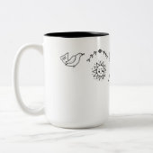 Simple Folk - Sarah Fielke Block van de maand 2018 Tweekleurige Koffiemok (Links)