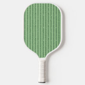 Simple Forest Green Glitter Style Vertical Stripes Pickleball Paddle (Achterkant)