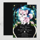 Simple Forest Wolf Baby shower Kaart (Voorkant / Achterkant)