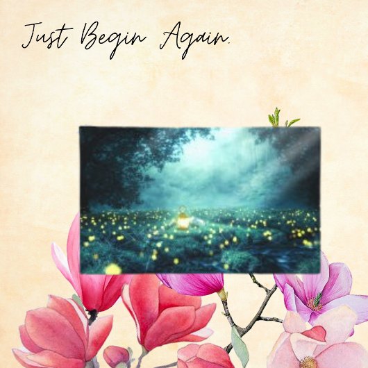 Simple Forêt de nuit Fleur de laine toile Imprimer