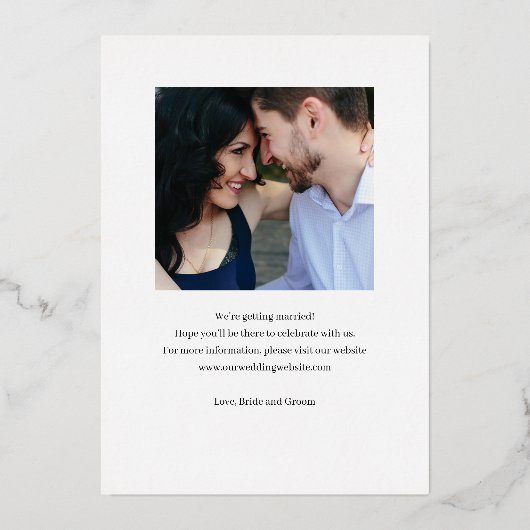 Simple Frame REAL FOIL Enregistrer La Carte Date (Verso)