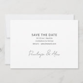 Simple Fun Casual Minimal Modern Photo Wedding Save The Date (Achterkant)