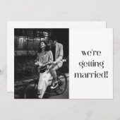 Simple Fun Casual Minimal Modern Photo Wedding Save The Date (Voorkant / Achterkant)