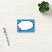 Simple Fun Comicstrip Spreekwolk Blauw Post-it® Notes (Kantoor)