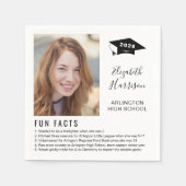 Simple Fun Facts Photo Script Afstuderen Napkins Servet (Voorkant)
