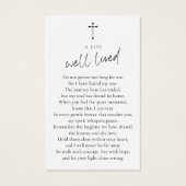 Simple Funeral Memorial Cross Photo Prayer Cards (Dos)