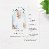 Simple Funeral Memorial Cross Photo Prayer Cards (Bureau)