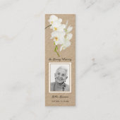 Simple Funeral Memorial Prayer Photo Bladwijzer Ca Mini Visitekaartje (Voorkant)