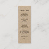 Simple Funeral Memorial Prayer Photo Bladwijzer Ca Mini Visitekaartje (Achterkant)