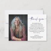 Simple Funeral Photo Bedankkaart (Voorkant)