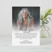 Simple Funeral Photo Bedankkaart (Staand voorkant)