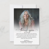 Simple Funeral Photo Bedankkaart (Voorkant)