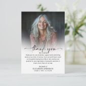 Simple Funeral Photo Bedankkaart (Staand voorkant)