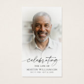 Simple Funeral Photo Cross Sympathy Prayer Card (Devant)