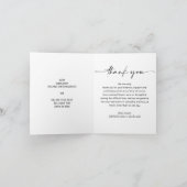 Simple Funeral Photo Folded Bedankkaart (Binnen)