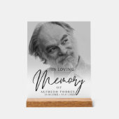 Simple Funeral Sympathy Photo Memorial (Recto)