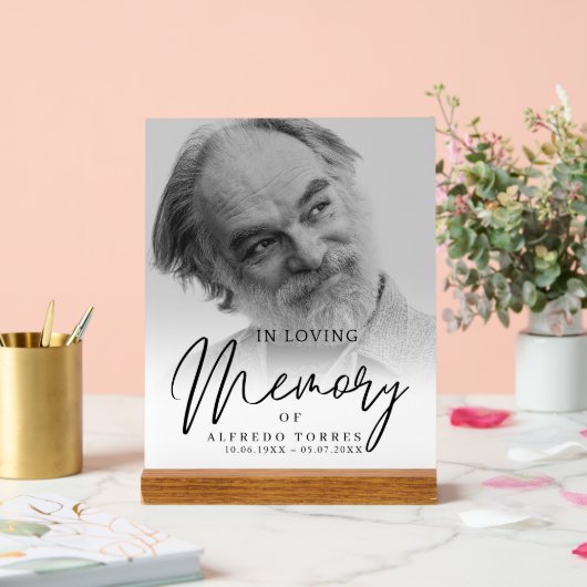 Simple Funeral Sympathy Photo Memorial (Mariage)