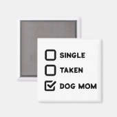 Simple Funny Checkbox Single, Take, Dog Mam Magneet (Voorkant / Achterkant)