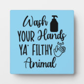 Simple Funny Wash Your Hands Bathroom Reminder Fotoplaat (Voorkant)