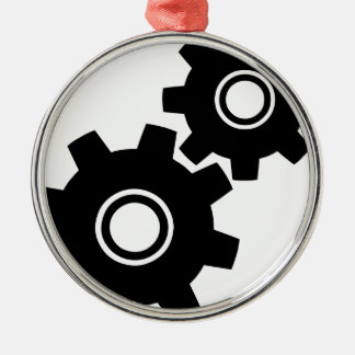 SImple Gears Cogs Metalen Ornament