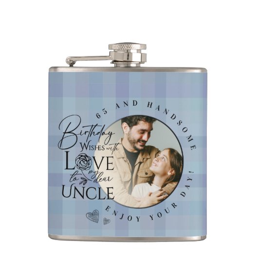 Simple Gifts For Uncle | Custom Birthday  Heupfles (Voorkant)