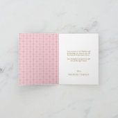 Simple Girl Cross Baptism Folded  Bedankkaart (Binnen)